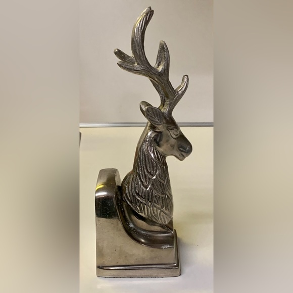 Vintage Silver Tone Buck Stag Antlered Deer Figurine Statuette Paperweight - Picture 15 of 16